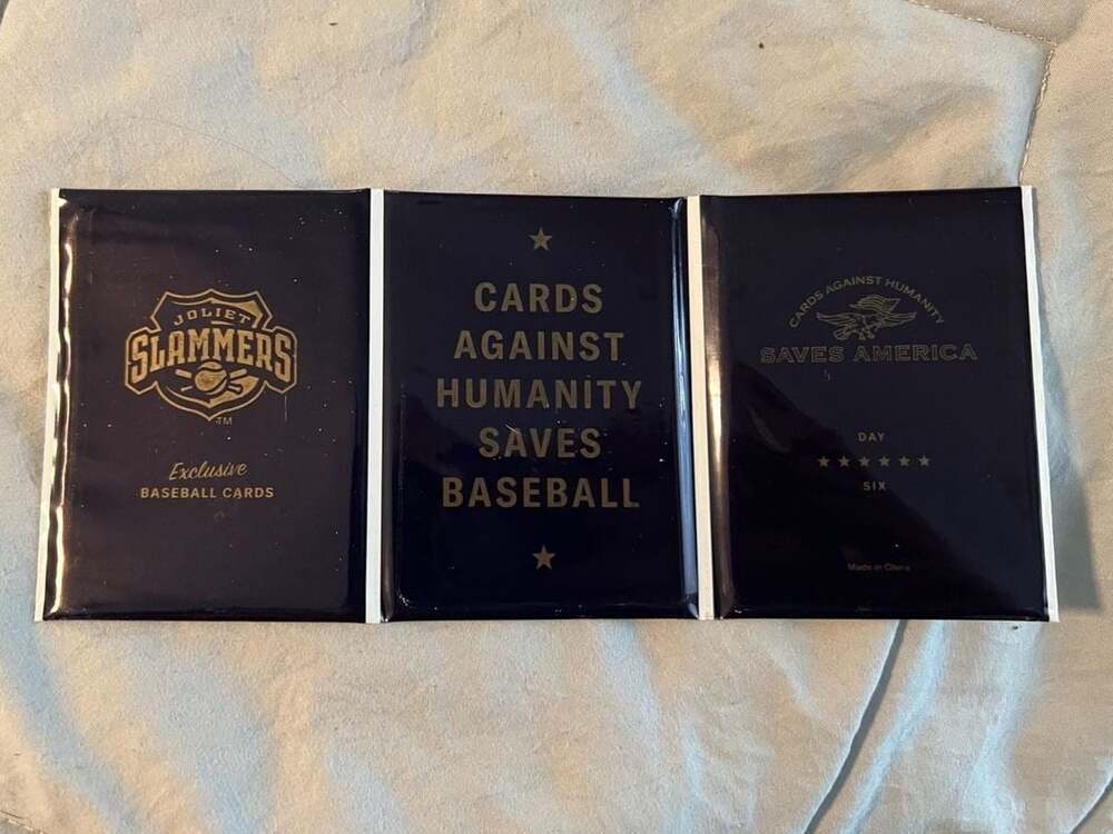 Cards Against Humanity Saves America Day Six Joliet Slammers Baseball Card Set